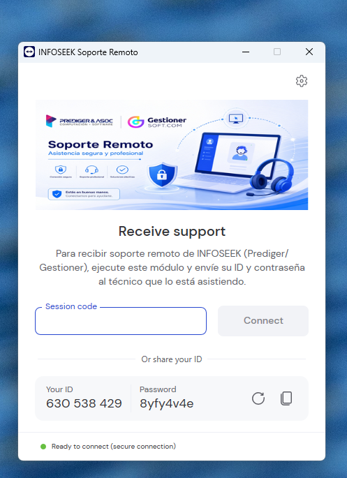 Compartí tu ID y contraseña